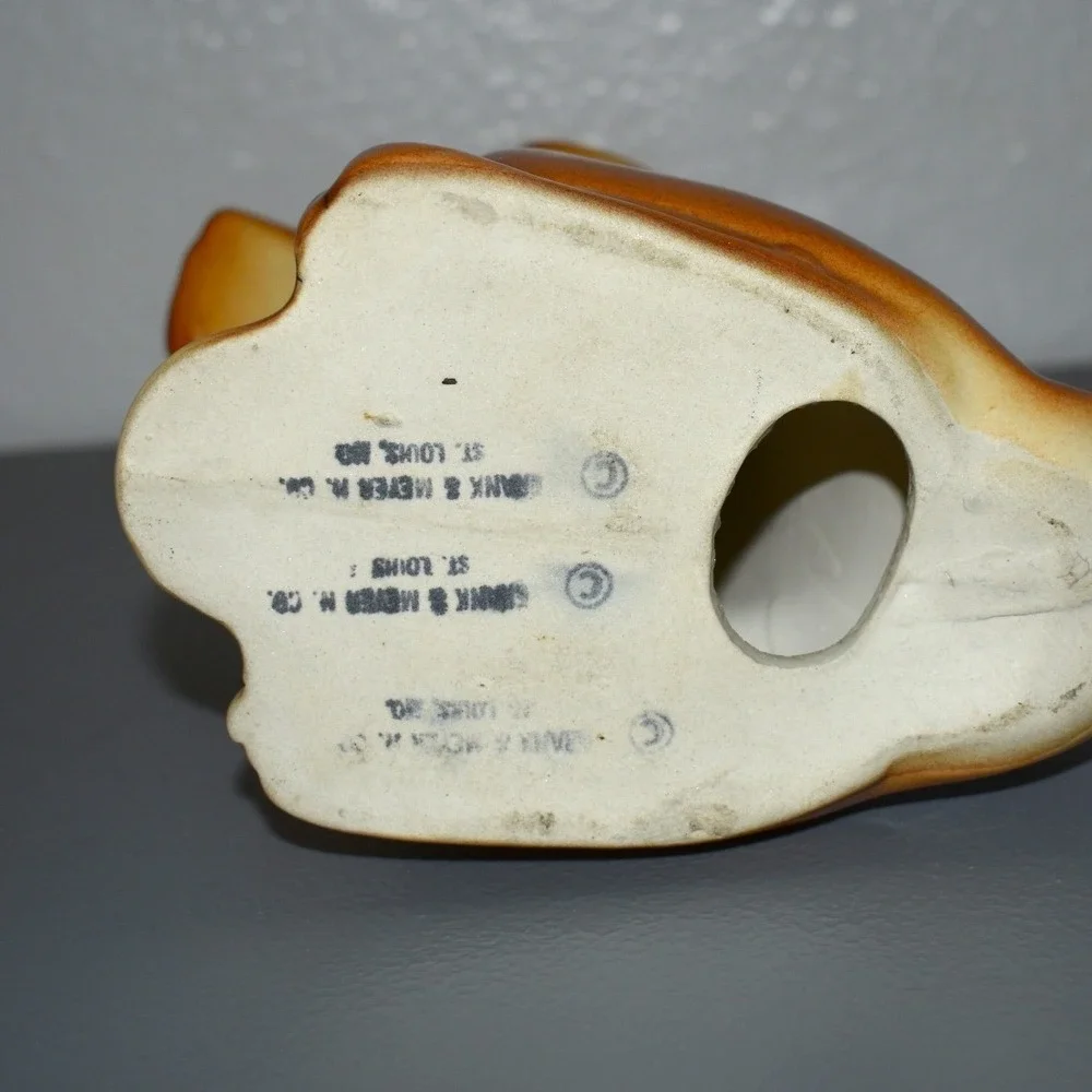 Frank & Meyer Dachshund Figurine Unisex OS Brown Excellent Vintage Ceramic Dog